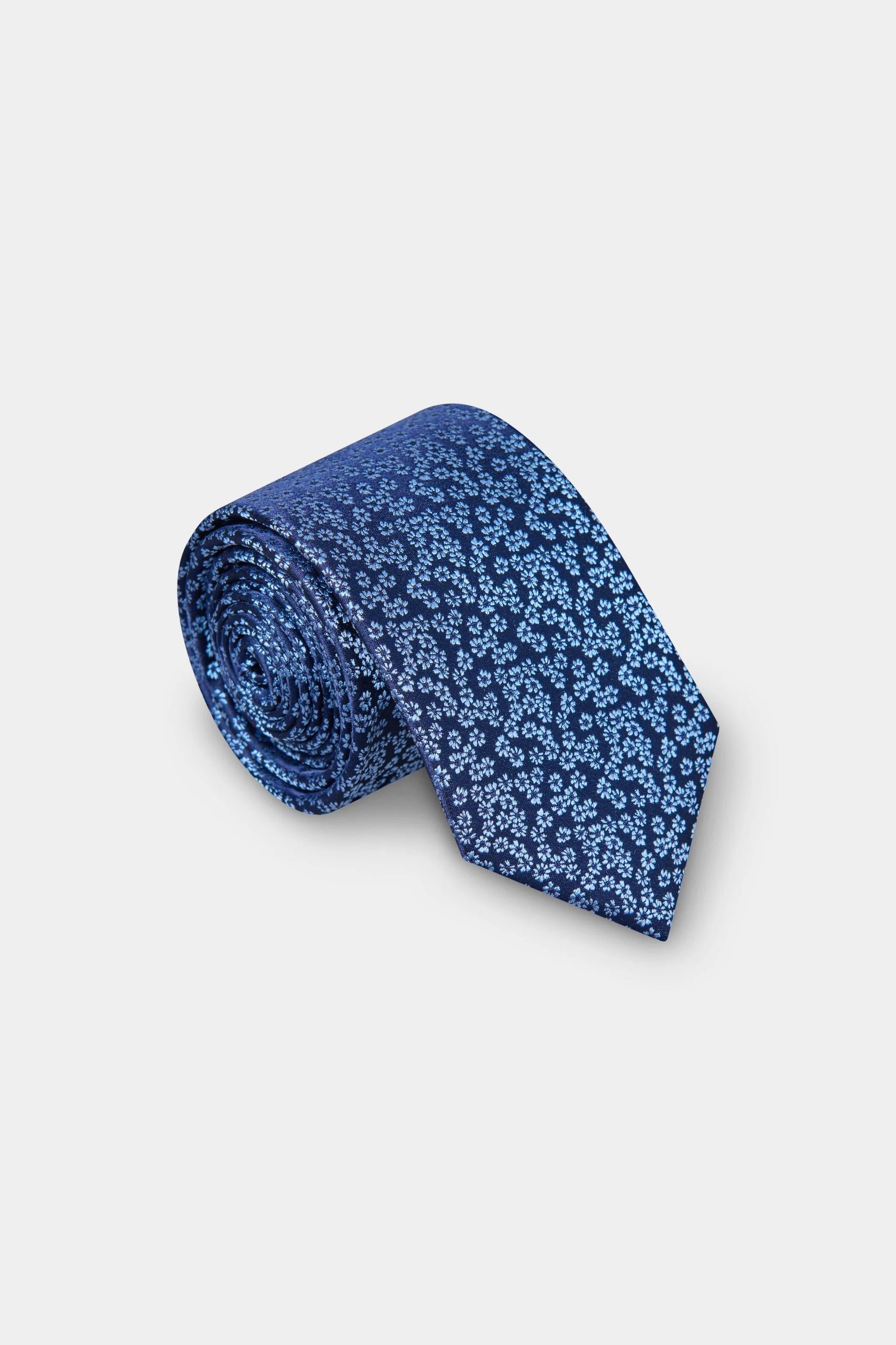 Cravate en soie à motif floral Jerem