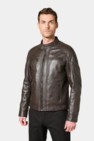 Blouson cuir Corie Jerem, coupe ajustée vue 2