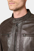 Blouson cuir Corie Jerem, coupe ajustée vue 3