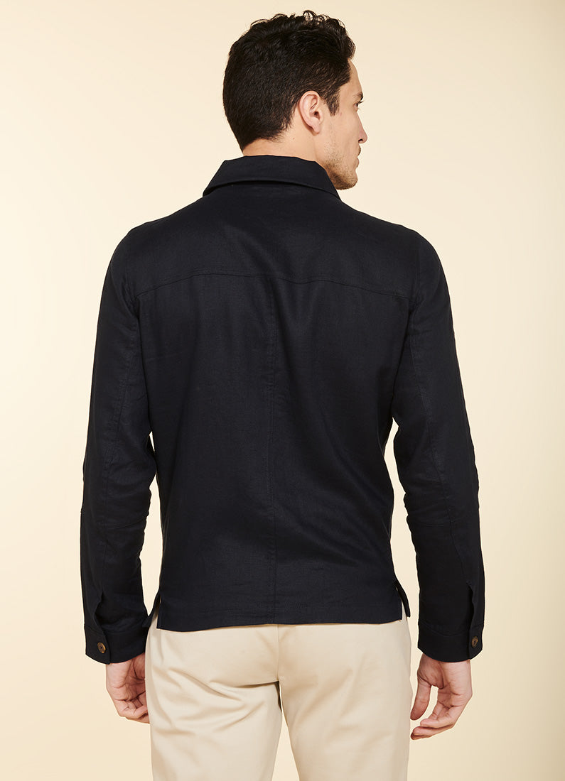 Surchemise en toile de lin swany Jerem, poche poitrine vue 5