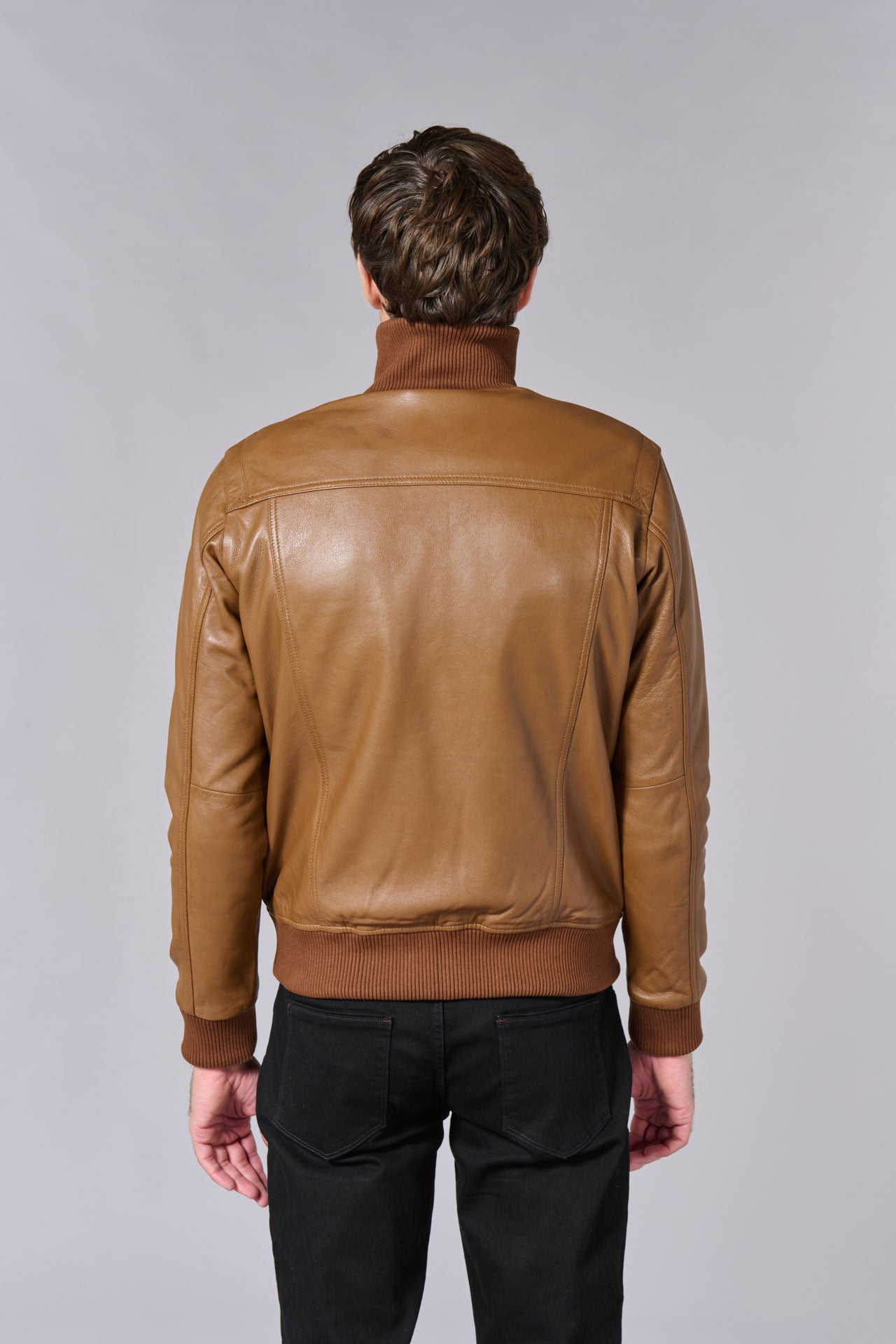 Blouson, cuir avec poches plaquées rabats Jerem vue 10