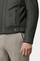 Cuir avec capuche amovible — Blouson Jerem