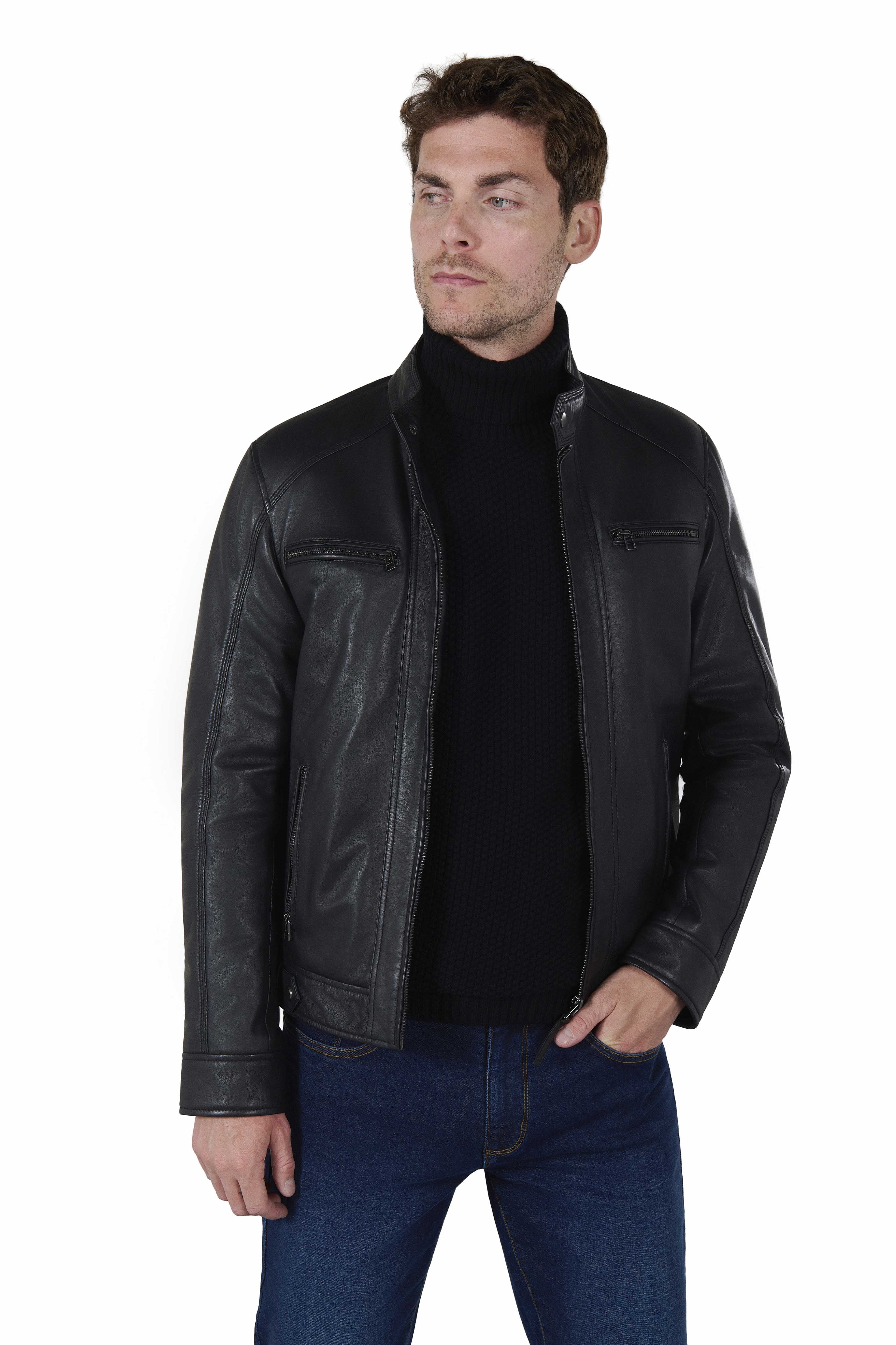 Blouson, cuir col montant Doors Jerem vue 6