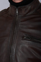 Blouson cuir avec col amovible Dylan Jerem vue 4