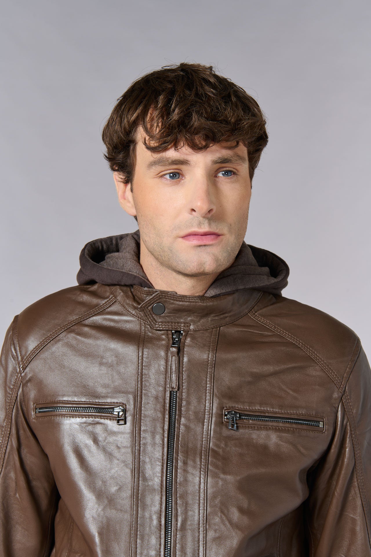 Blouson, cuir col montant Doors Jerem