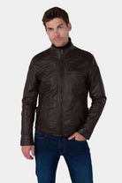 Blouson cuir avec col amovible Dylan Jerem