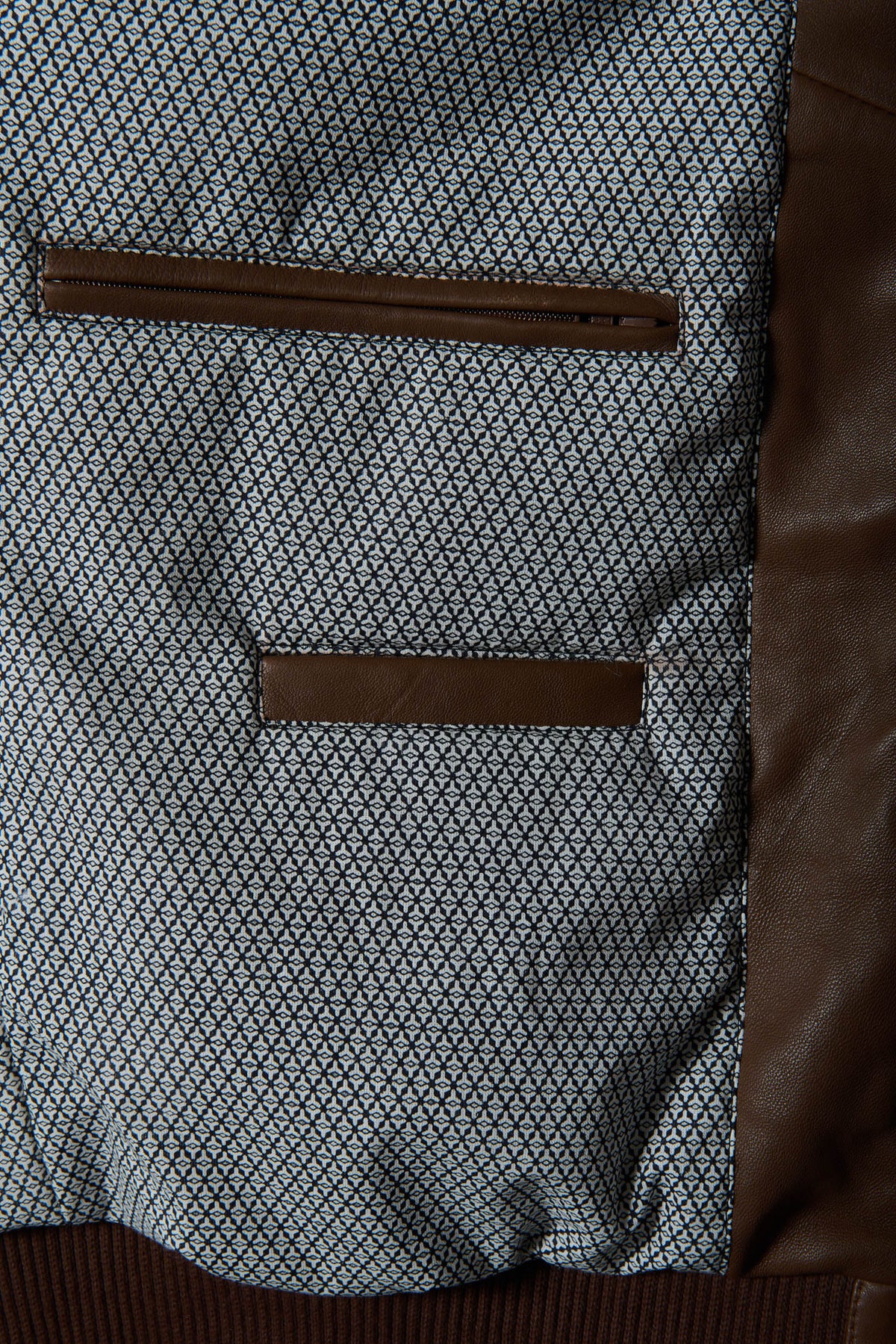 Blouson en cuir avec poches plaquées rabats Jerem vue 5