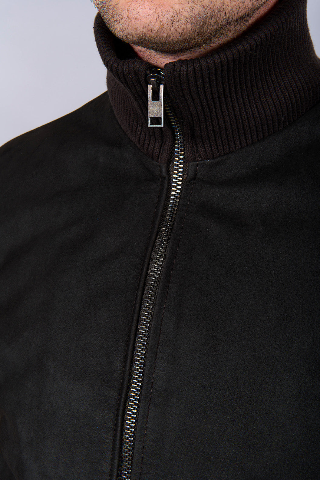 Cuir de buffle huilé — Blouson Jerem