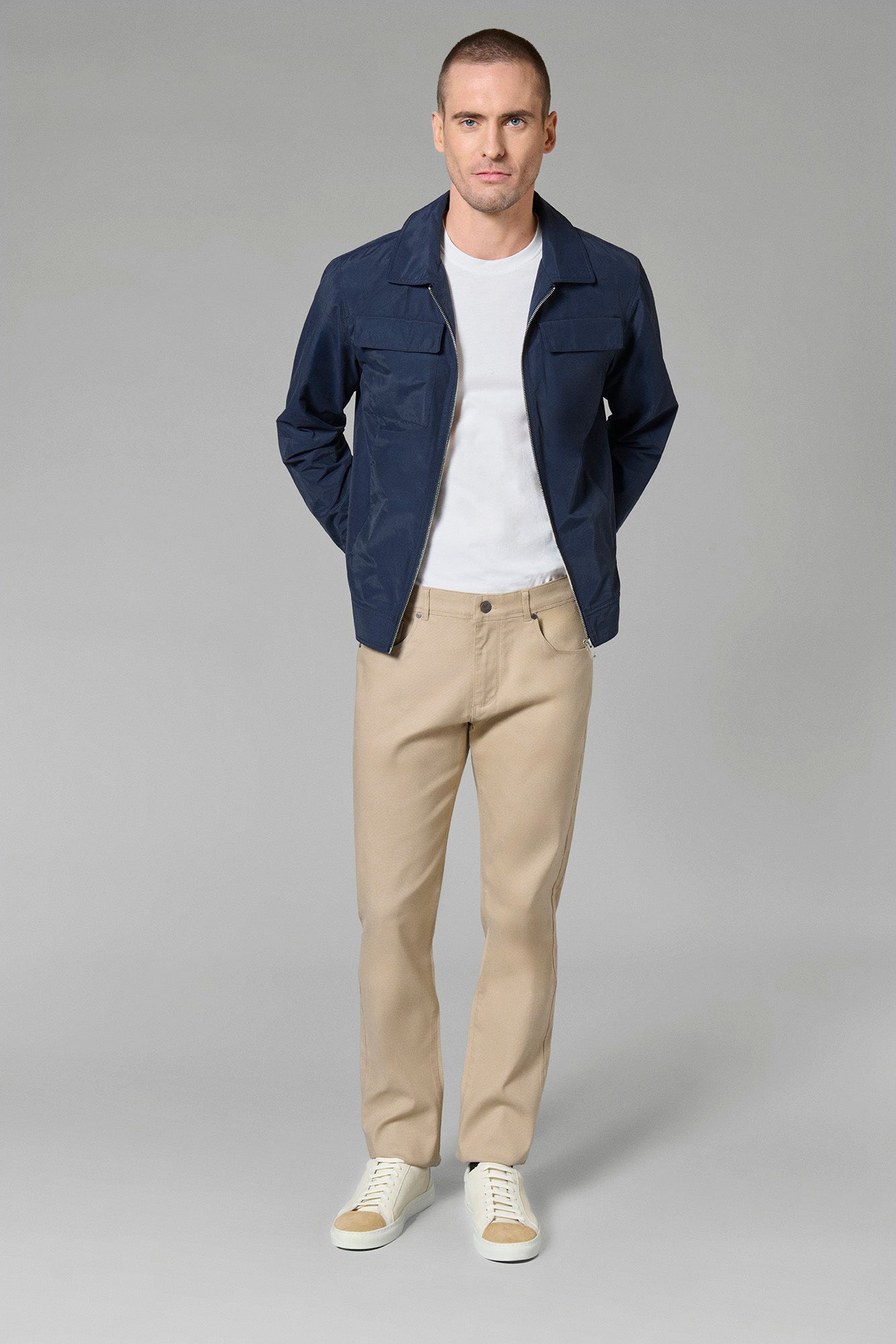 Blouson zippé col tailleur gardo Jerem, coupe droite vue 5