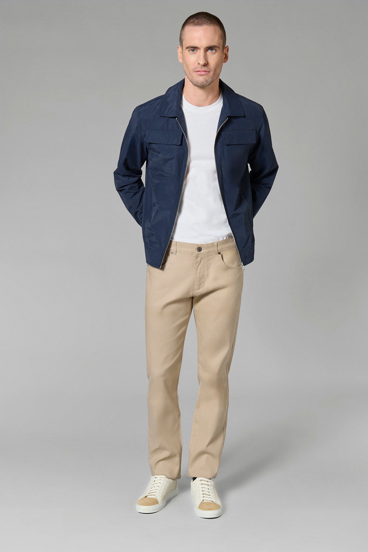 Blouson zippé col tailleur gardo Jerem, coupe droite vue 5