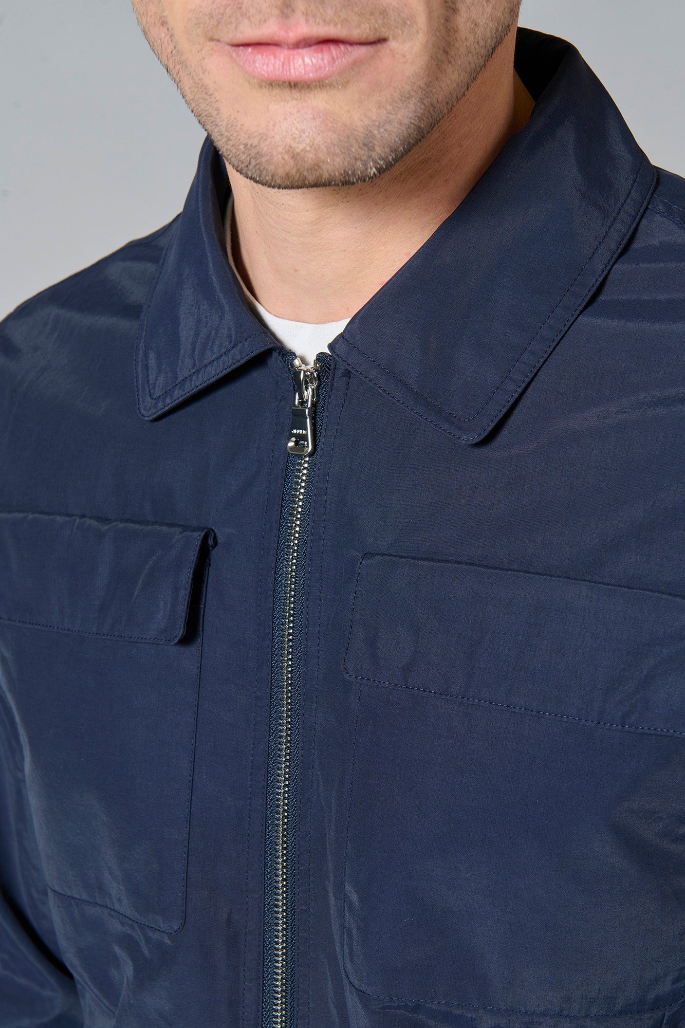 Blouson zippé col tailleur gardo Jerem, coupe droite vue 3