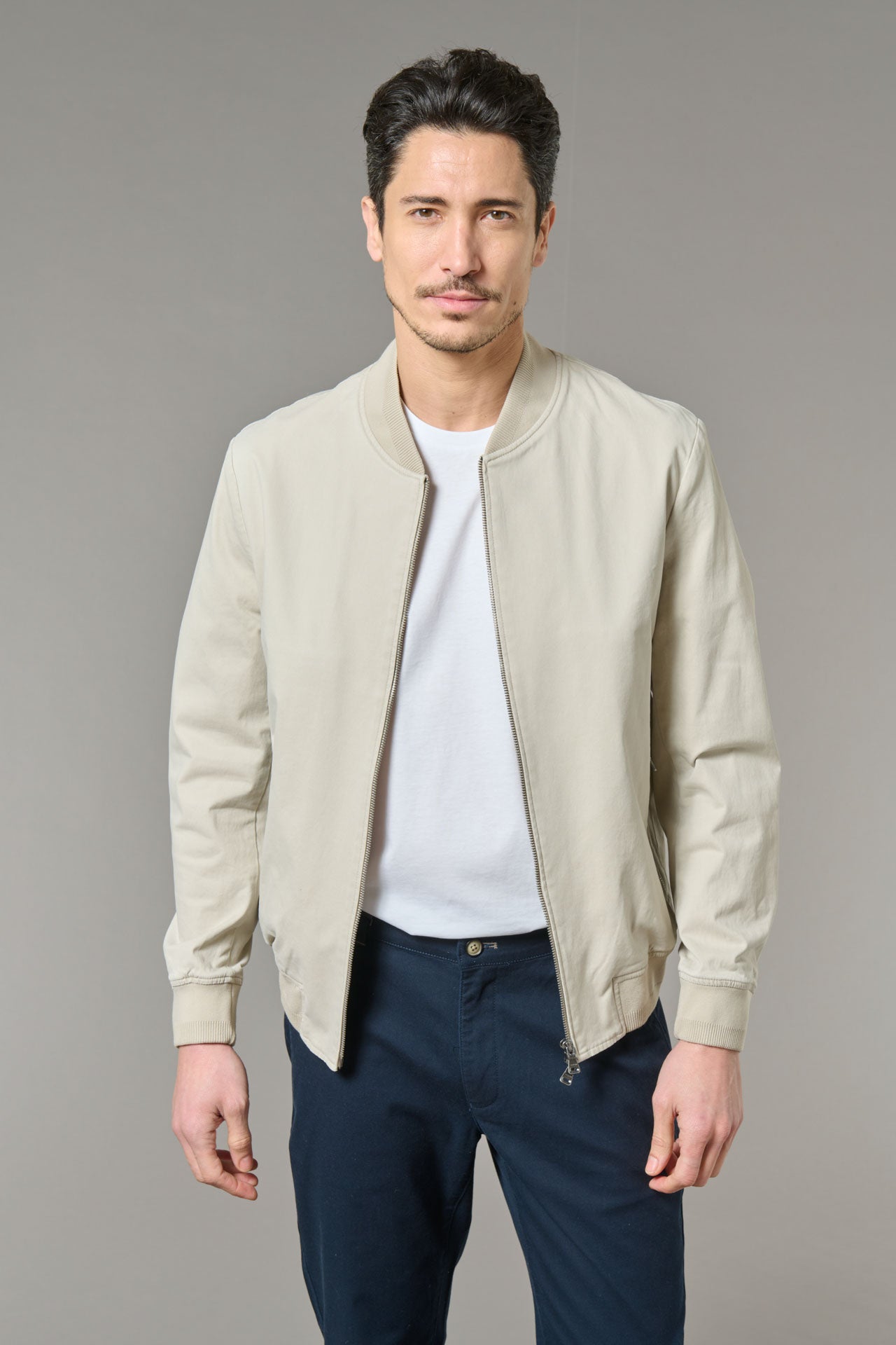 Blouson teddy en gabardine de coton stretch norma, Jerem