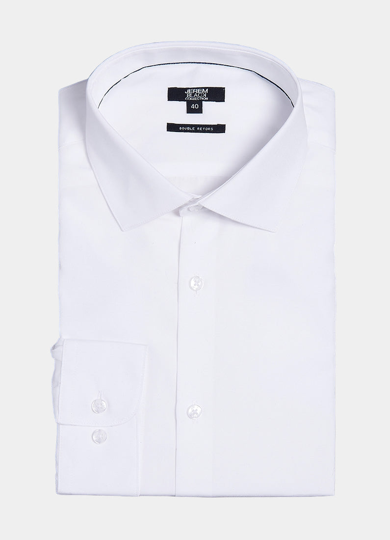 ligne jerem black 
 chemise coupe confort sans pinces au dos 
 col classique avec baleine amovible 
 poignets arrondis ajustables à deux boutons