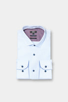 Camisa texturizada con motivos de fantasía de fácil planchado y corte entallado de Jerem, corte entallado, fácil planchado