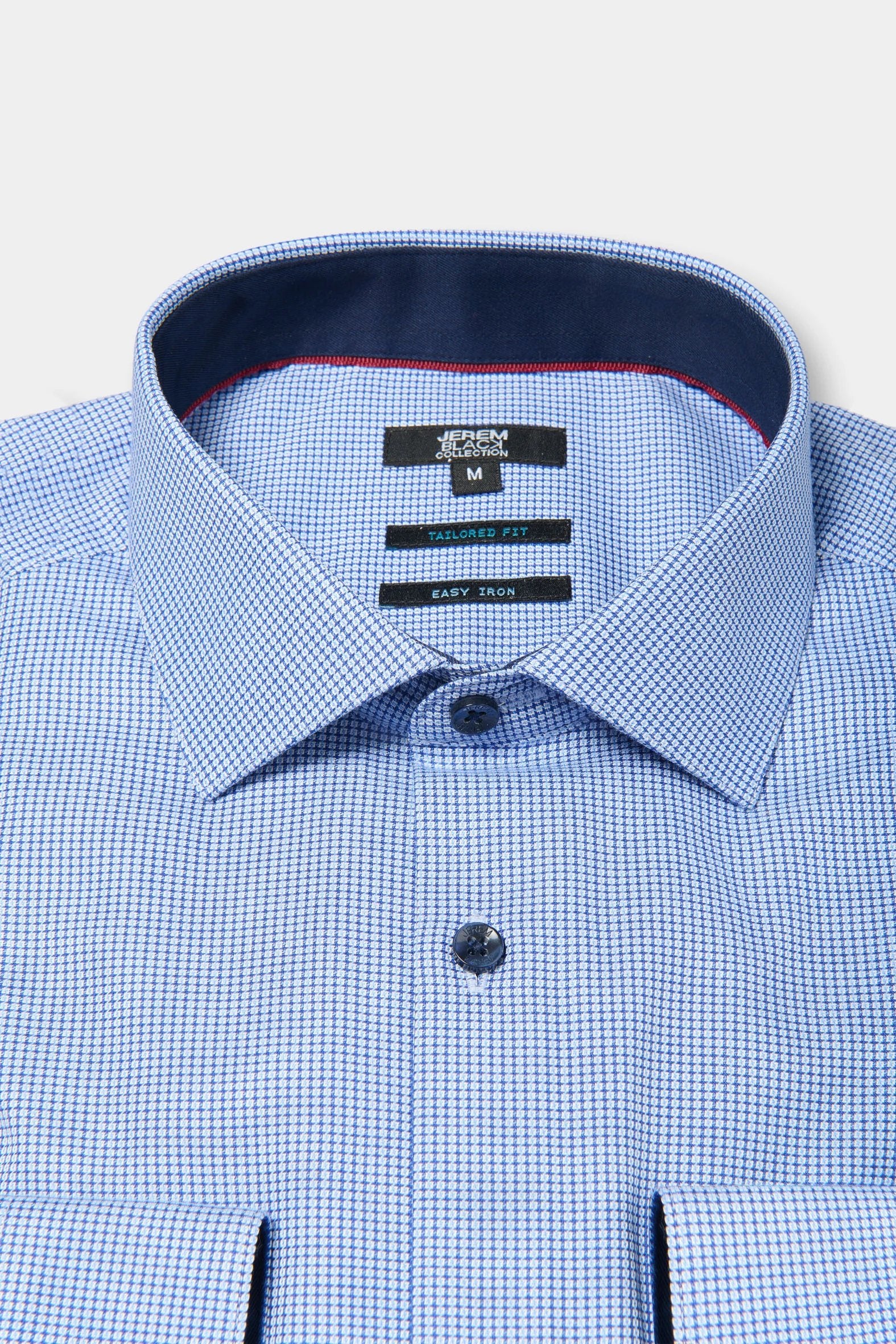 Two-tone textured shirt, slim-fit easy-iron cotton, Jerem, slim fit, easy-iron