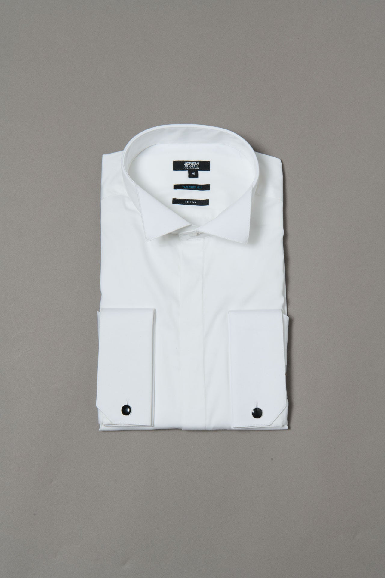 Chemise cérémonie en satin stretch col cassé coupe ajustée Jerem, coupe ajustée