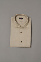 Chemise en pur lin confortable Jerem, coupe confortable, col classique