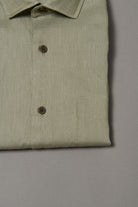 Chemise en pur lin confortable Jerem, col classique, coupe confortable