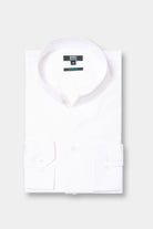 Chemise en popeline de coton col montant ouvert ajustée Jerem, coupe ajustée