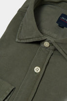 Chemise teinte, pièce en maille piquée de coton coupe confortable Jerem, coupe confortable, col semi-italien