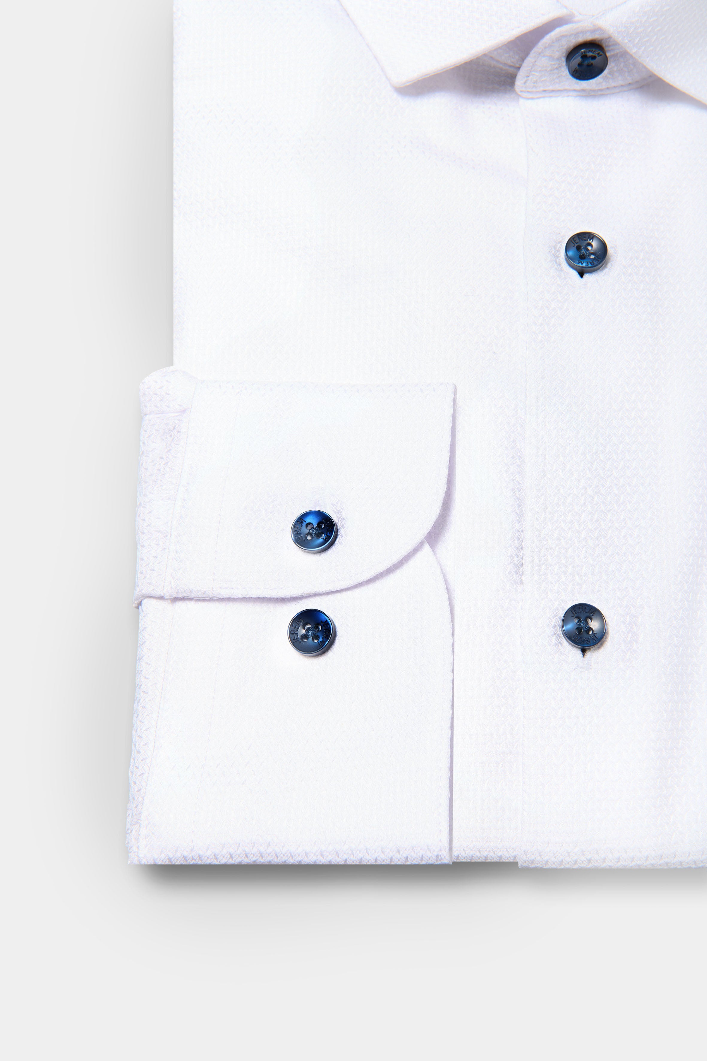 Textured fancy-pattern easy-iron shirt by Jerem, easy-iron, slim fit