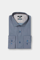 ligne jerem black 
 chemise imprimée à motifs géométriques 
 coupe ajustée avec pinces au dos 
 petit col italien avec baleine amovible 
 poignets carrés à un bouton 
 gros g...