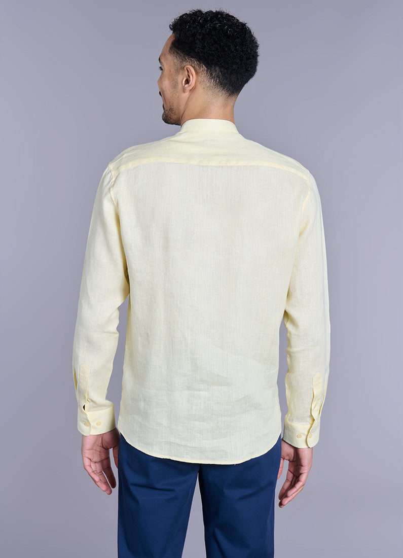 Chemise, lin col officier regular fit Jerem vue 6