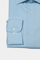Matière coolmax : confort et performance - coupe droite — Chemise texturée micro-motif Jerem, col semi-italien, coupe droite
