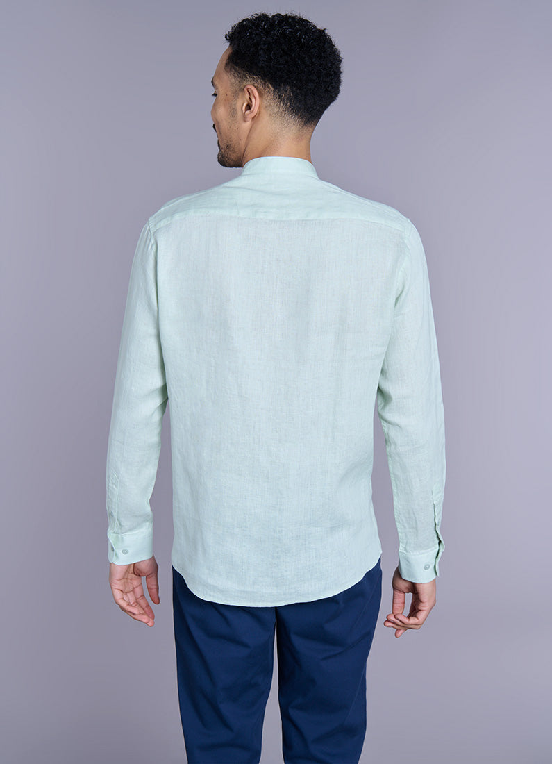 Lin col officier regular fit — Chemise Jerem vue 15