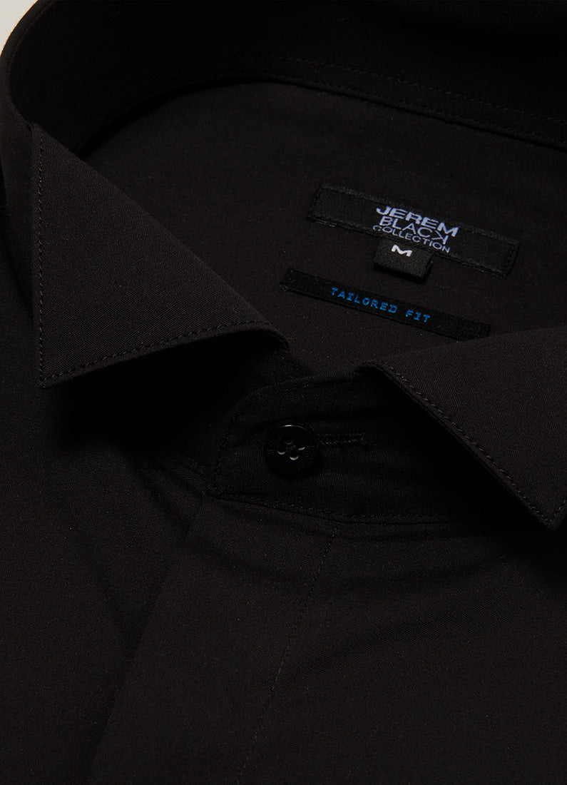 Cutaway collar dress shirt, tailored-fit cotton poplin, Jerem, slim fit