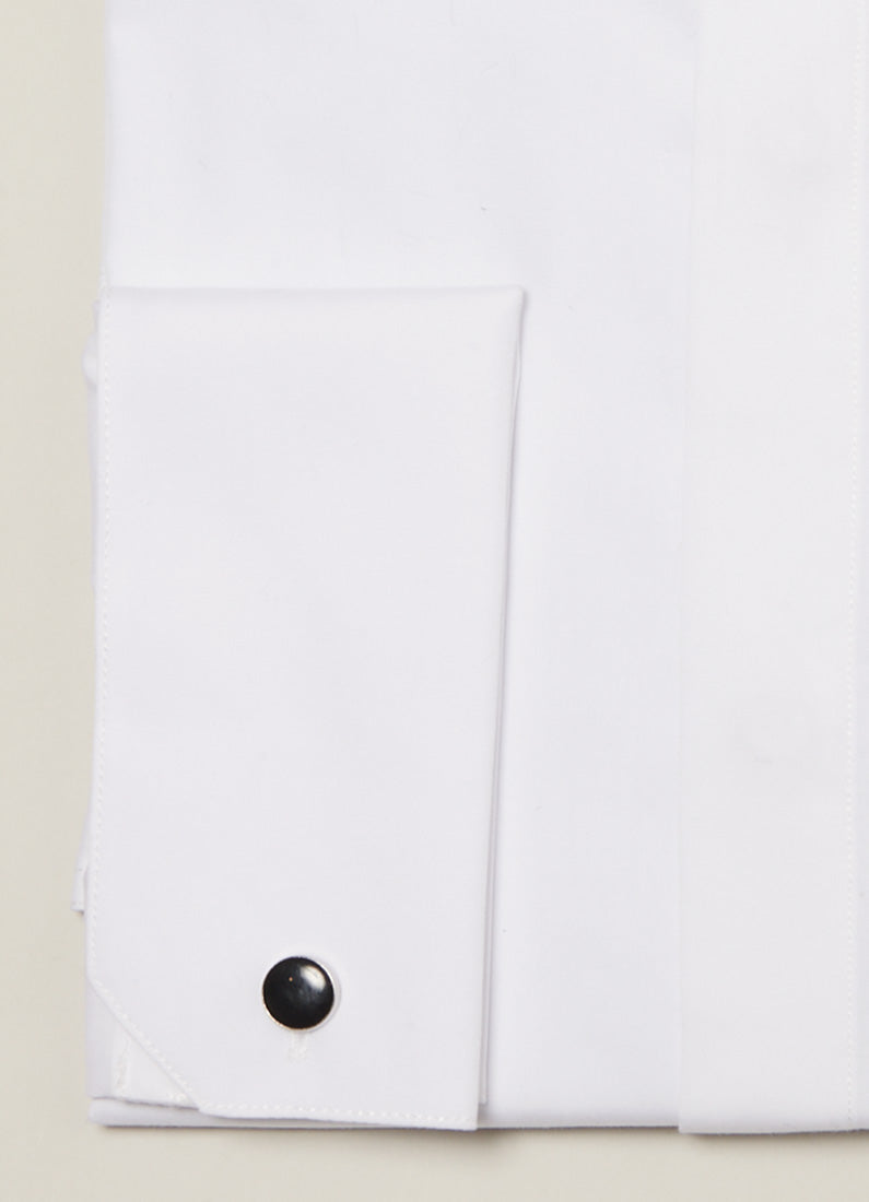 Camisa de ceremonia con cuello italiano, popelina de algodón tailored fit, Jerem, corte entallado vista 6
