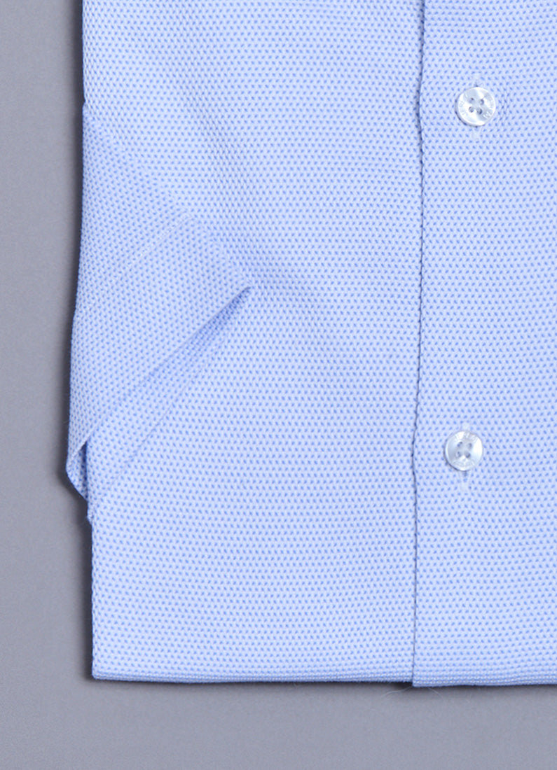 Chemise texturée en coton manches courtes sans repassage confort fit Jerem, manches courtes