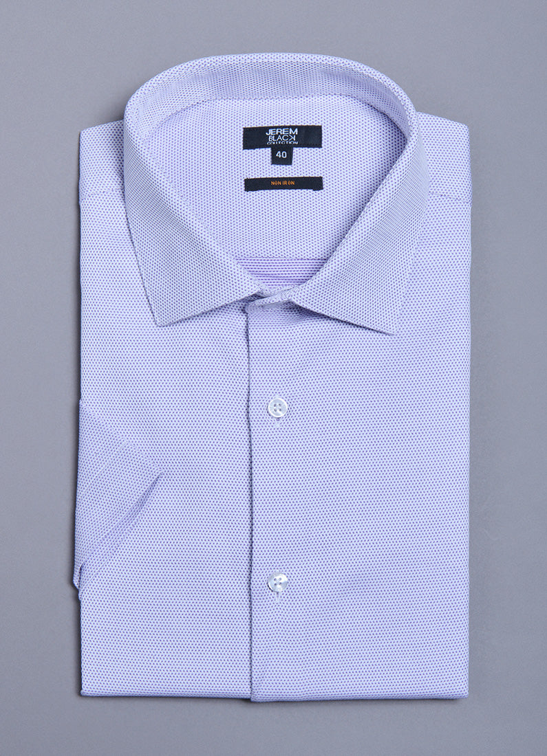 Chemise texturée, coton manches courtes sans repassage confort fit Jerem, manches courtes
