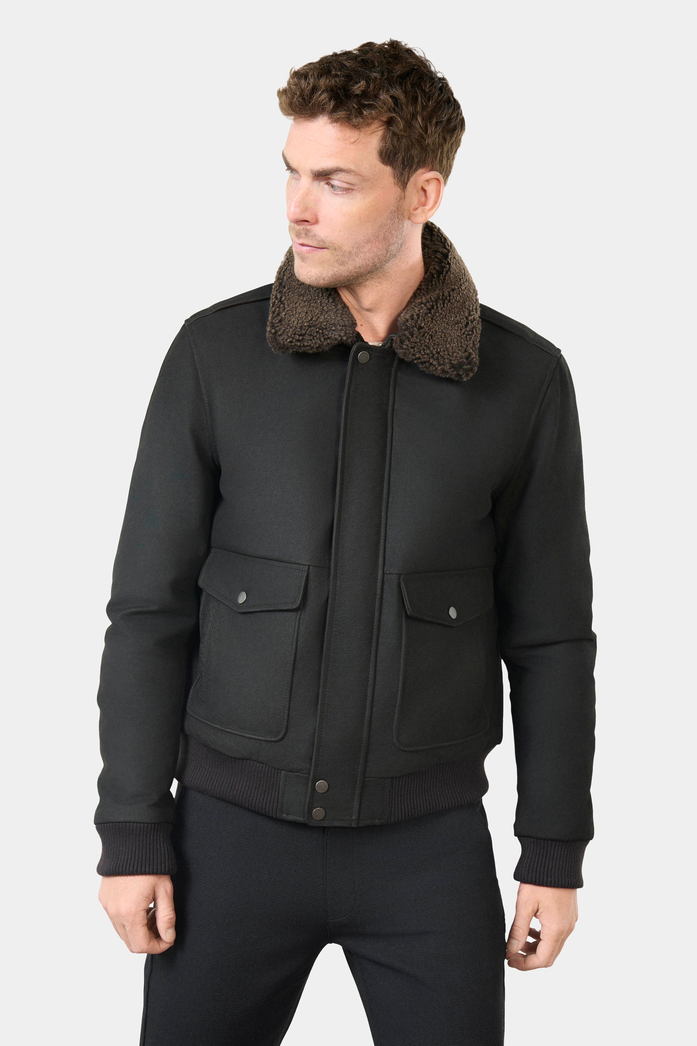 Blouson aviateur en cuir Rafal Jerem
