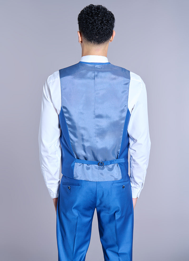 Gilet de costume, laine mélangée bi-stretch Jerem, entièrement doublée vue 6