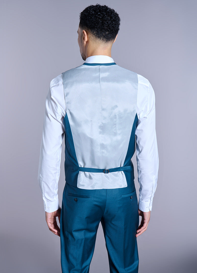 Gilet de costume en laine mélangée bi-stretch Jerem, entièrement doublée vue 9
