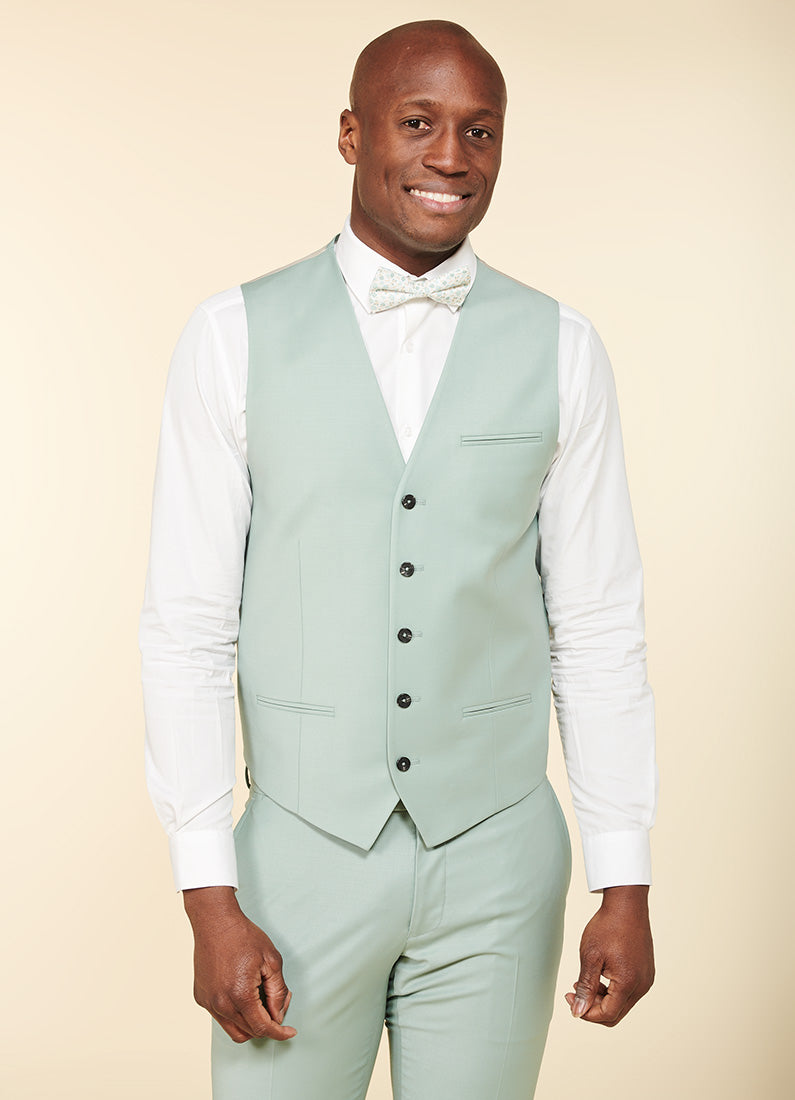 Gilet de costume, laine mélangée bi-stretch Jerem, entièrement doublée vue 14