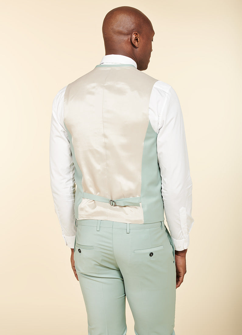 Laine mélangée bi-stretch — Gilet de costume Jerem, entièrement doublée vue 15