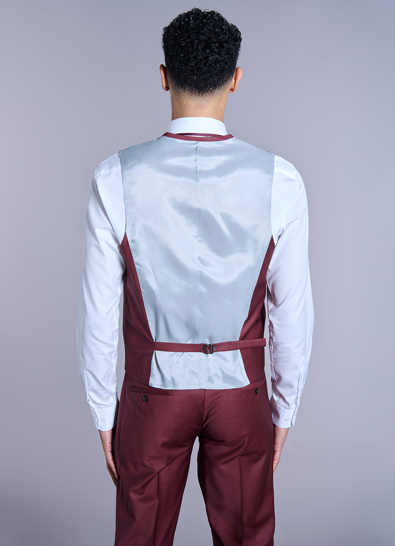 Laine mélangée bi-stretch — Gilet de costume Jerem, entièrement doublée