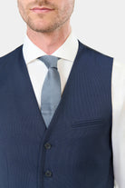Gilet de costume, piqué stretch faux-uni Jerem, entièrement doublée