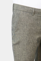 Pantalon minimaliste en faáonné de micro-motif fantaisie, Jerem