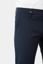 Pantalon décontracté, sergé stretch faux-uni Jerem, coupe droite, poches italiennes