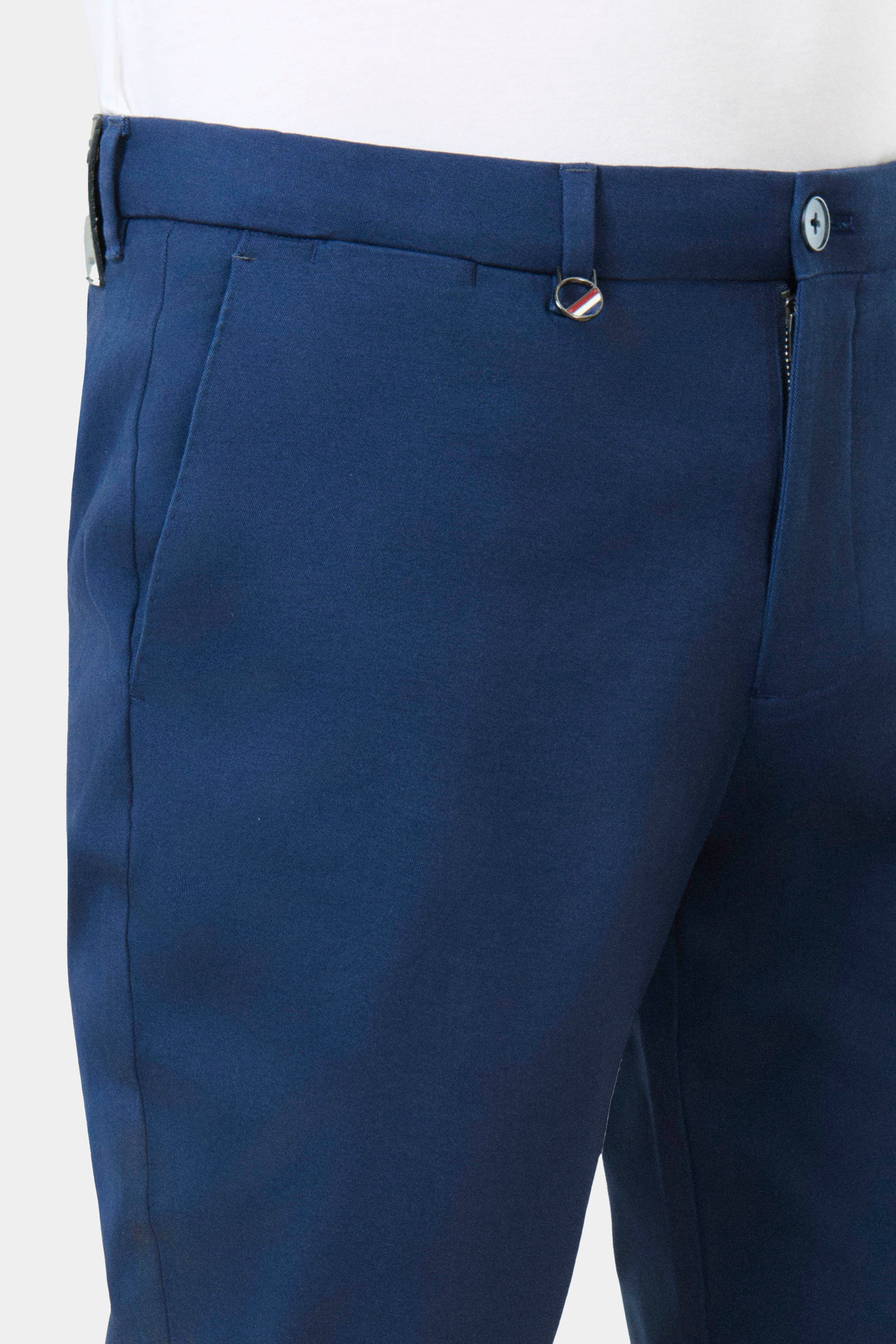 Pantalon ajusté Jerem, coupe droite, ceinture sartoriale stretch