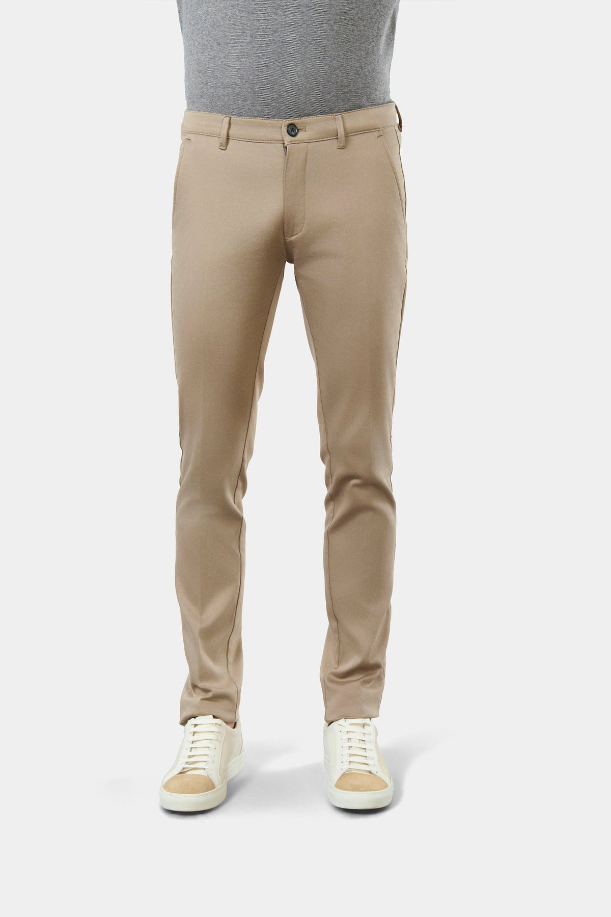 Tricotina elástica — Pantalón de vestir Jerem, bolsillos italianos, corte recto
