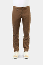 Pantalon ajusté en gabardine stretch classique Jerem, ceinture sartoriale stretch, ceinture sartoriale, poches italiennes