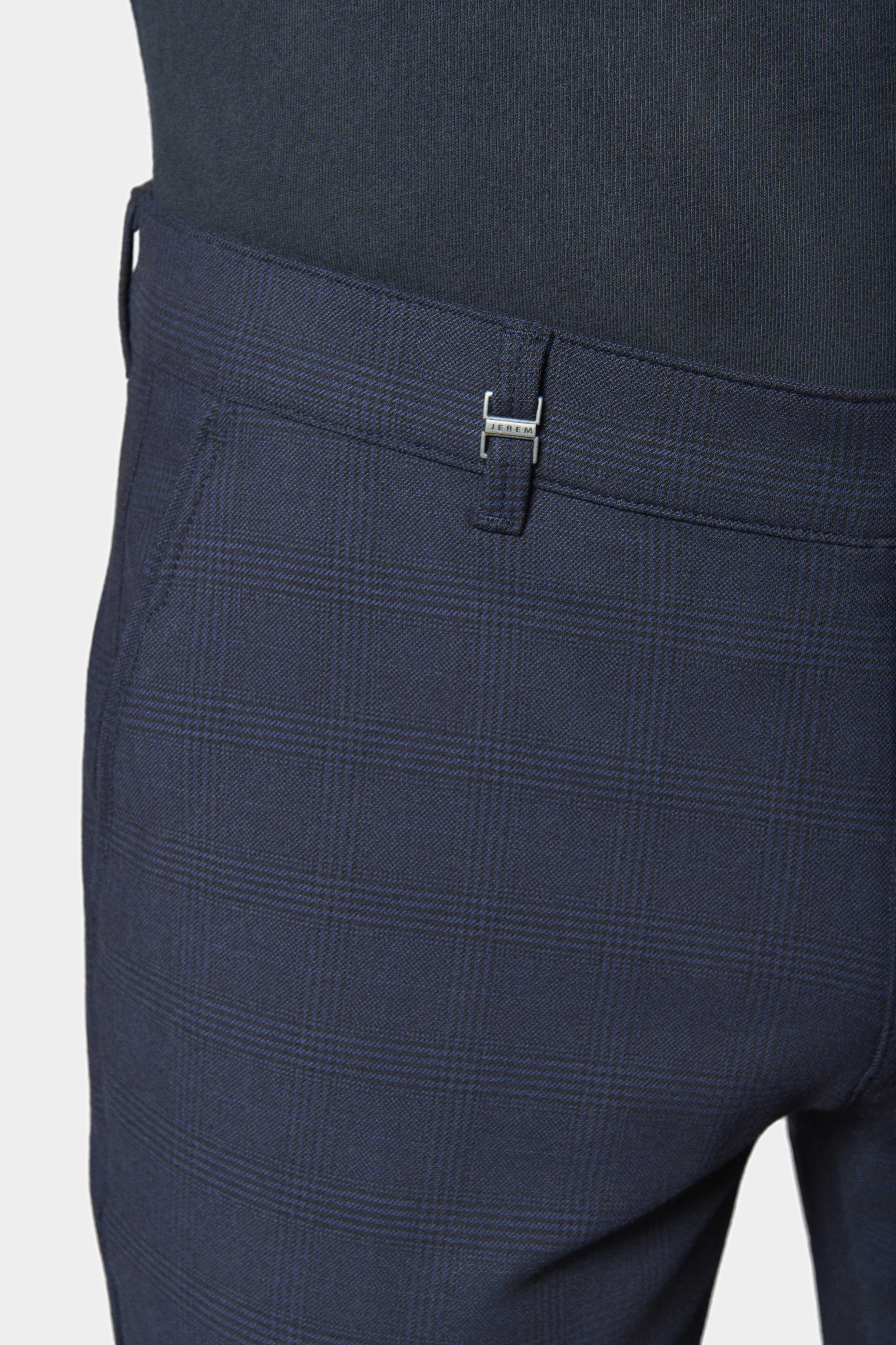Pantalon de ville, prince de galles bi-stretch Jerem, coupe droite, poches italiennes