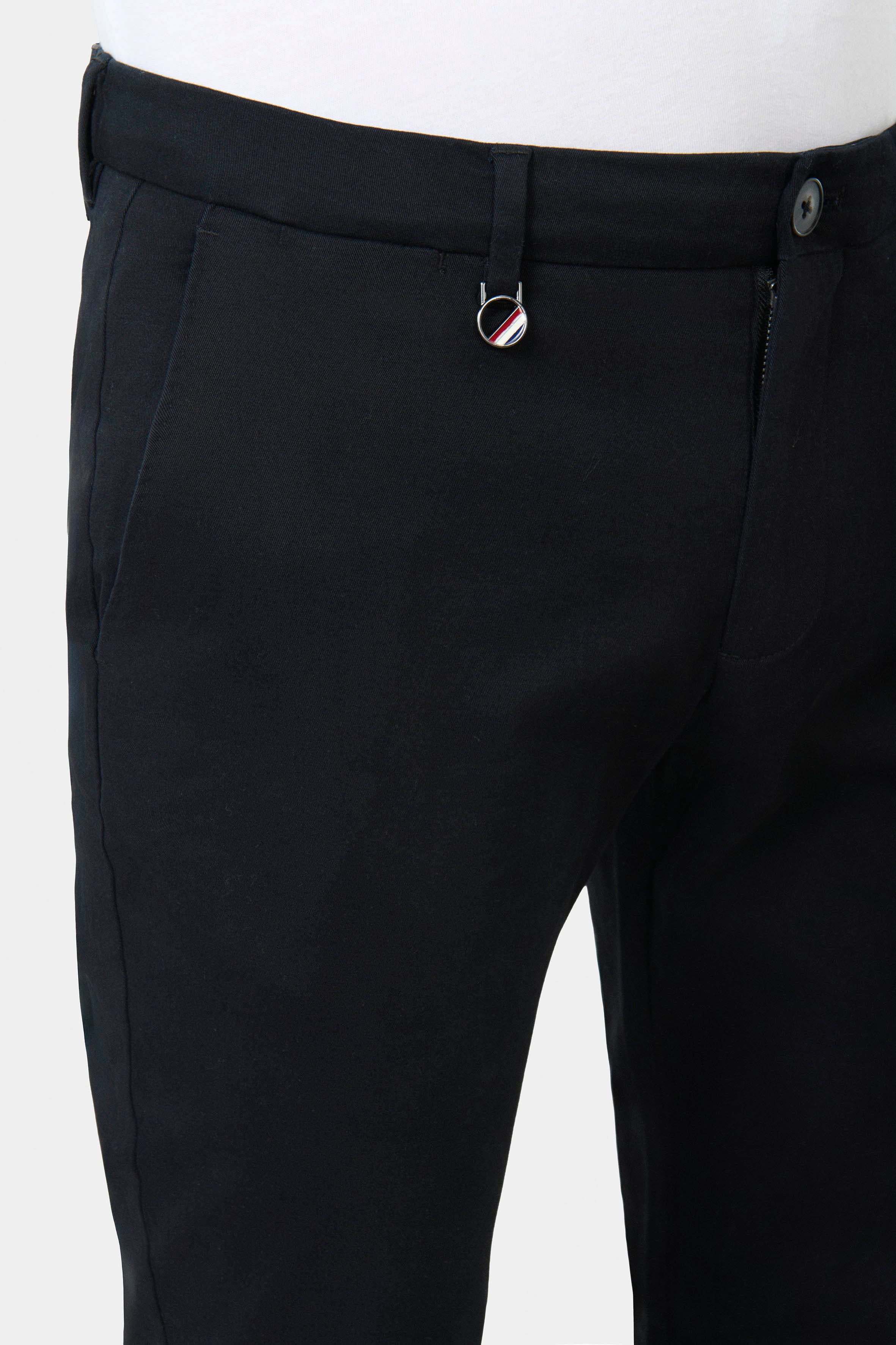 Pantalon ajusté, gabardine stretch classique Jerem, ceinture sartoriale stretch