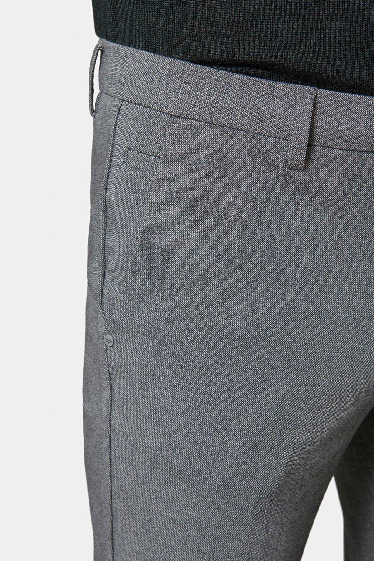 Minimalist trousers in stretch semi-plain twill, Jerem