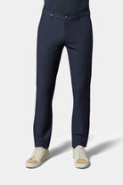 Pantalon de ville en prince de galles bi-stretch Jerem, poches italiennes, coupe droite