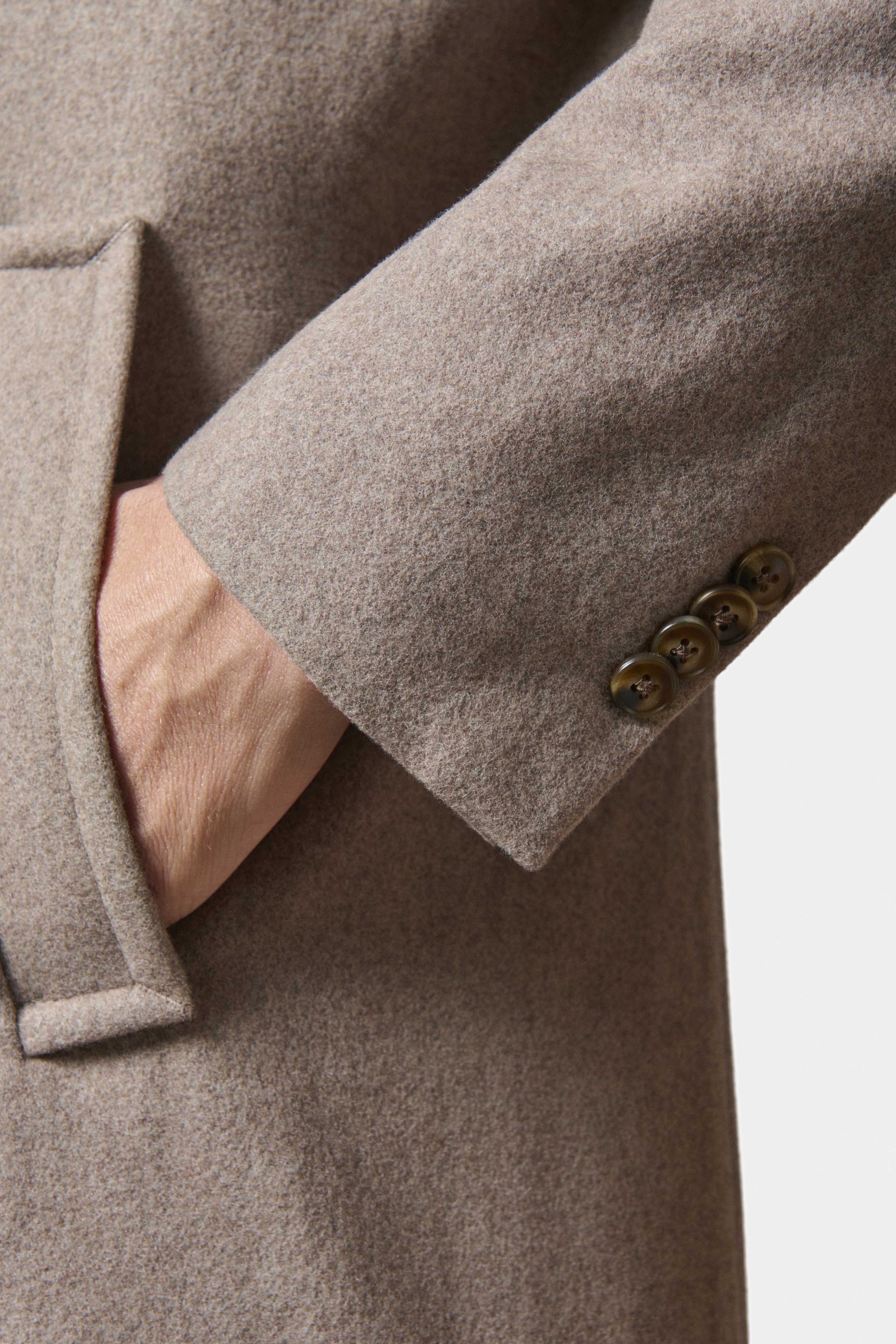 Manteau col officier avec plastron amovible Colaf Jerem, coupe droite